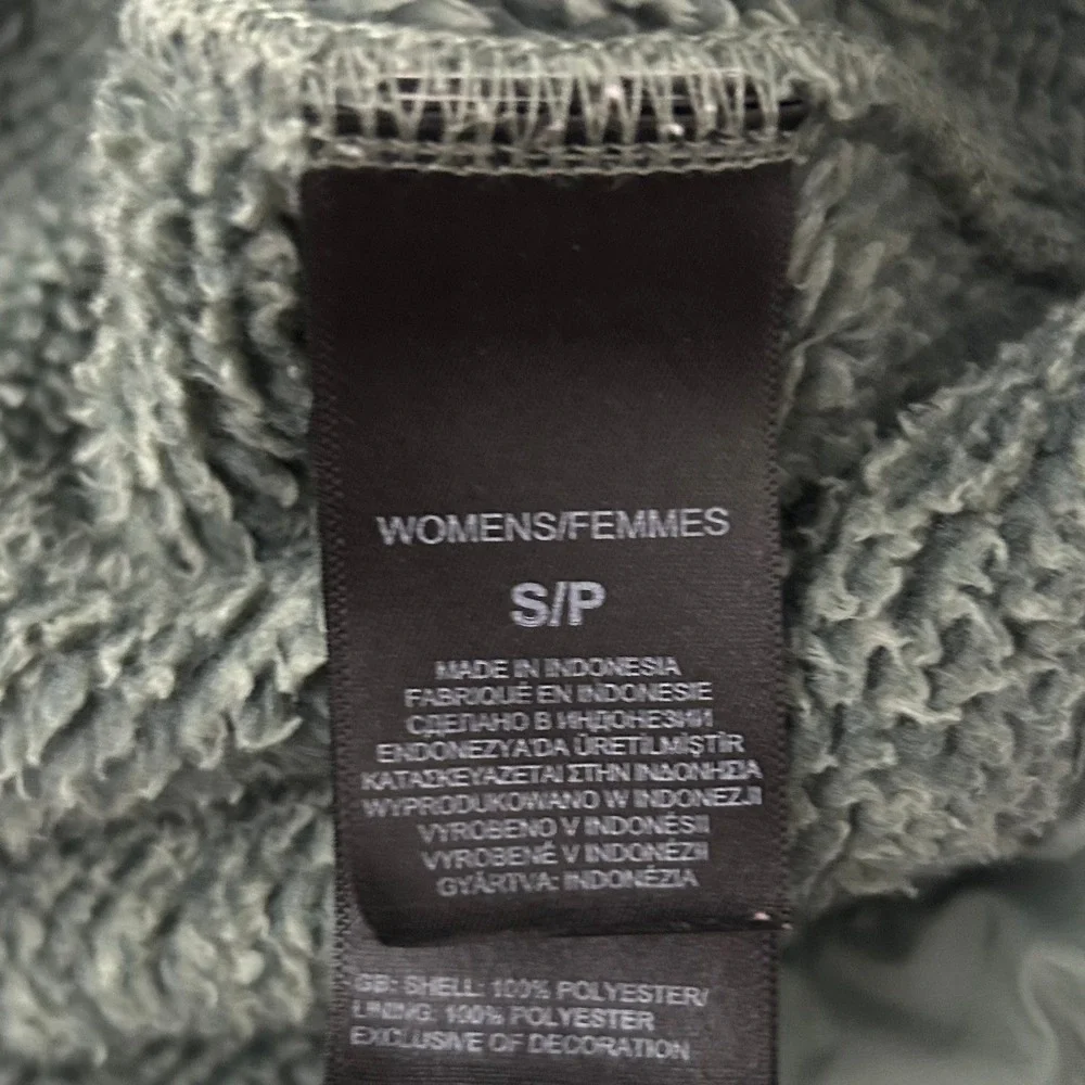 The North Face Osito Fleece Jacket Womens Small Green Full Zip High Pile Soft